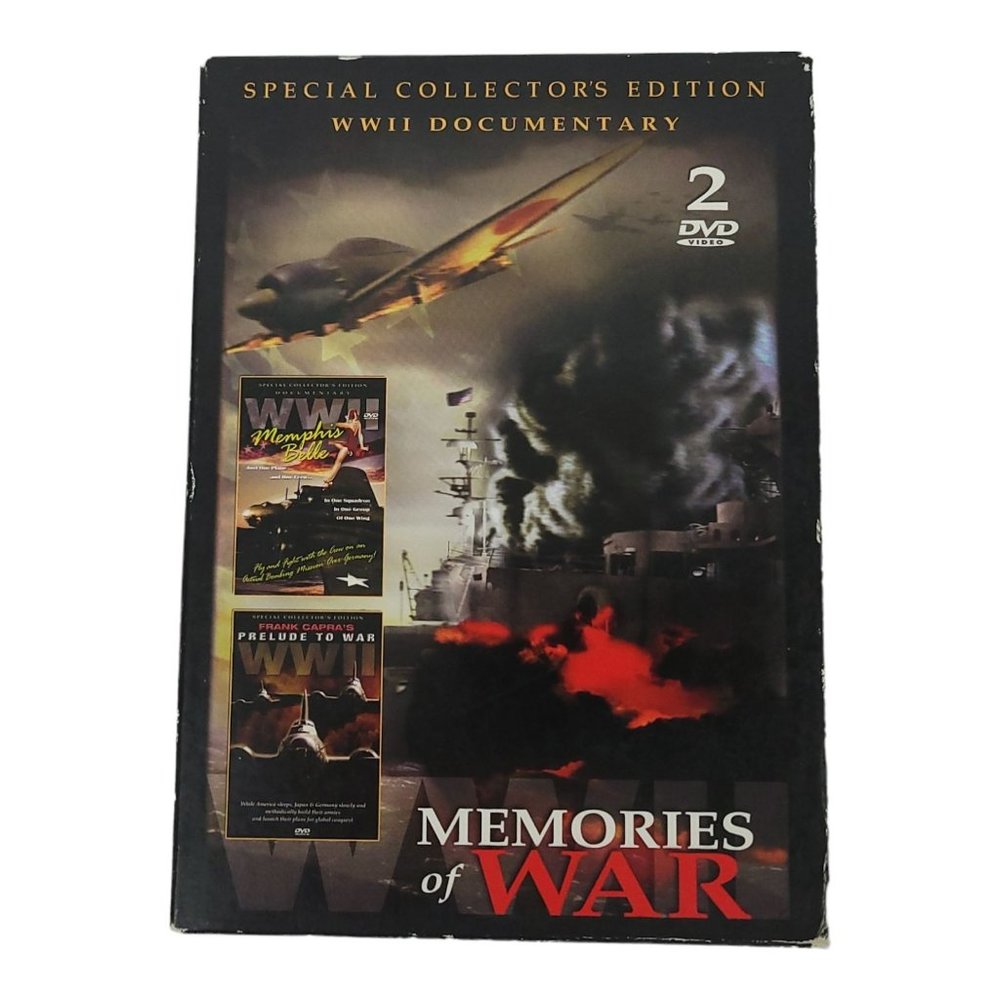 Memories Of War WWII Documentary Memphis Belle Prelude To War 2 DVD Set